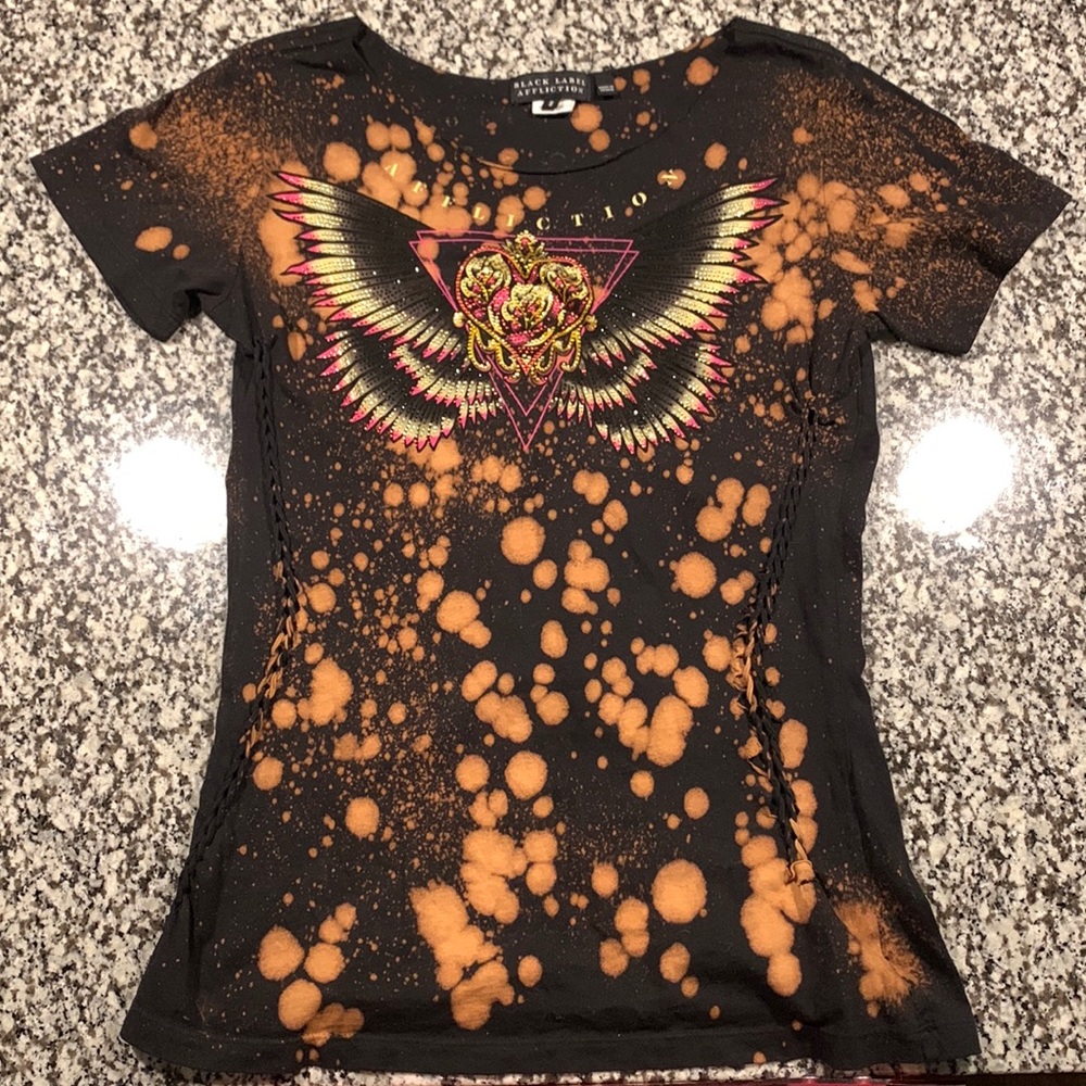 Affliction jeweled shirt size SMALL